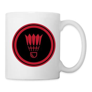 Symbole de badminton - Mug blanc - blanc - Droite