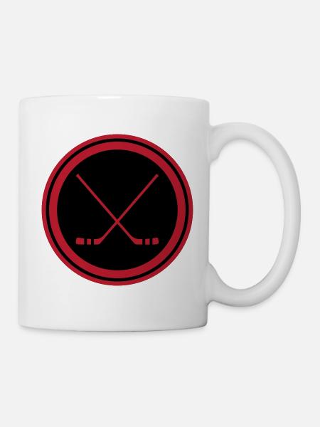 Eishockey hockeyschläger - Tasse - Weiß