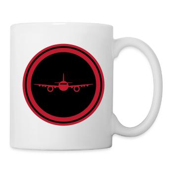 Symbole de l’avion - Mug blanc - blanc - Droite