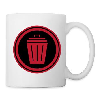 Icône de poubelle - Mug blanc - blanc - Droite