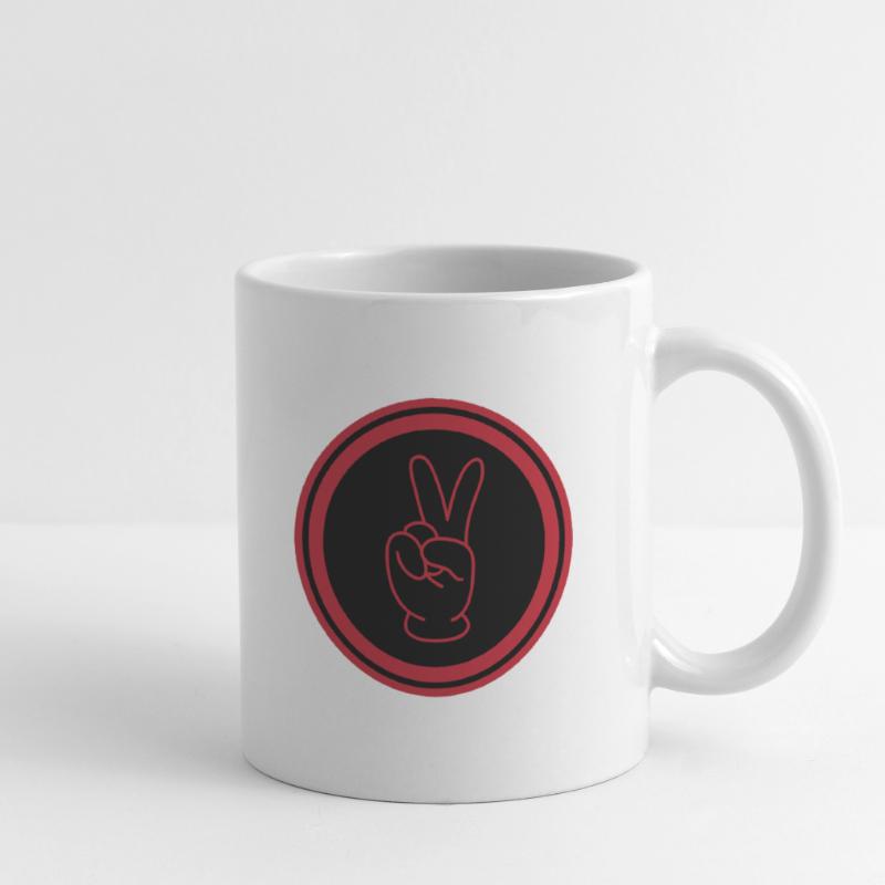 Peace Hand Comic Mug