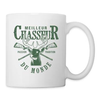 meilleur chasseur du monde cadeau papa papy chasse - Mug blanc - blanc - Droite