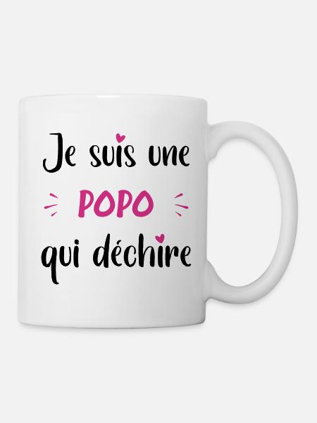 Je suis une popo qui déchire - Mug blanc - blanc