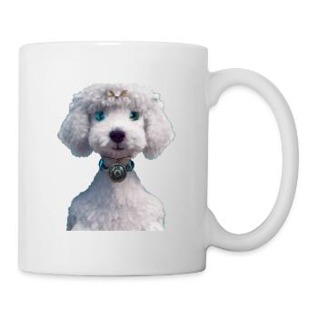Bedlington Terrier Hund - Bedlington Terrier - Tasse - Weiß - Rechts