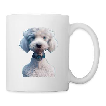 Bedlington Terrier Hund - Bedlington Terrier - Tasse - Weiß - Rechts