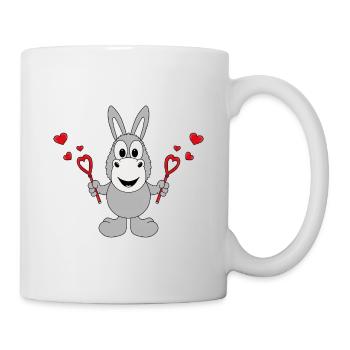 ESEL - LIEBE - SEIFENBLASEN - TIER - KIND - BABY - Tasse - Weiß - Rechts