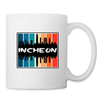 Incheon Corée du Sud Skyline Silhouette Souv de voyage - Mug blanc - blanc - Droite