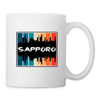 Sapporo Japan Skyline Silhouette Reise Souvenir - Tasse - Weiß - Rechts