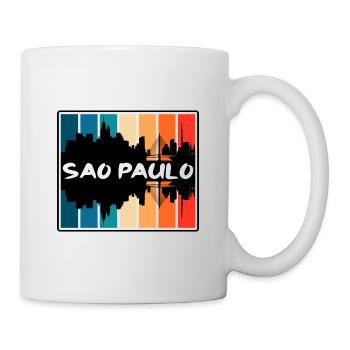 São Paulo Brasilien Skyline Silhouette Travel Souveni - Tasse - Weiß - Rechts
