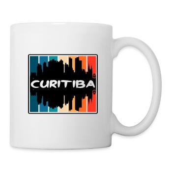 Curitiba Brazil Skyline Silhouette Travel Souvenir - Mug - white - Right