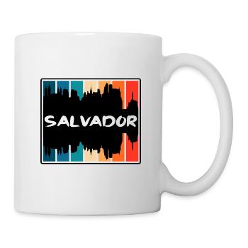 Salvador Brazil Skyline Silhouette Travel Souvenir - Mug - white - Right