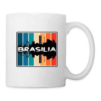 Brasilia Brazil Skyline Silhouette Travel Souvenir - Mug - white - Right