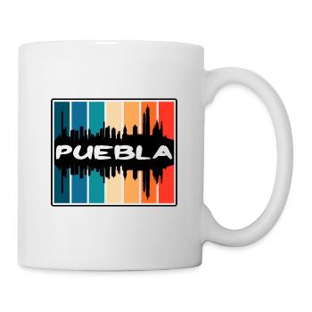 Puebla Mexique Skyline Silhouette Souvenir de voyage - Mug blanc - blanc - Droite