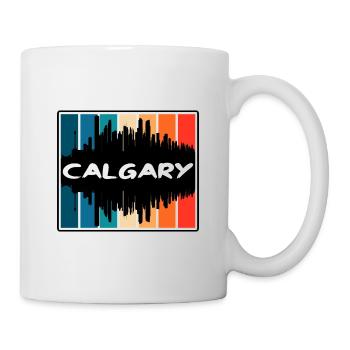 Calgary Canada Skyline Silhouette Travel Souvenir - Mug - white - Right