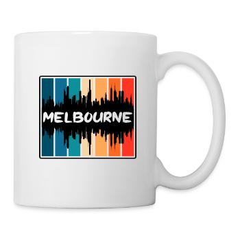 Melbourne Australie Skyline Silhouette Souv de voyage - Mug blanc - blanc - Droite