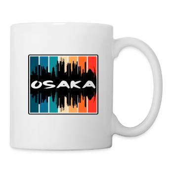 Osaka Japan Skyline Silhouette Reise Souvenir - Tasse - Weiß - Rechts
