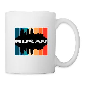 Busan Corée du Sud Skyline Silhouette Travel Souven - Mug blanc - blanc - Droite