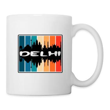 Delhi India Skyline Silhouette Travel Souvenir - Mug - white - Right