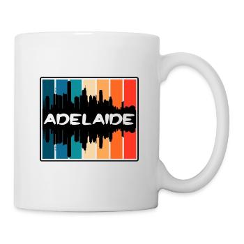 Adelaide Australien Skyline Silhouette Travel Souve - Tasse - Weiß - Rechts