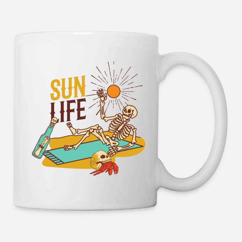 Squelette plage - Mug blanc - blanc