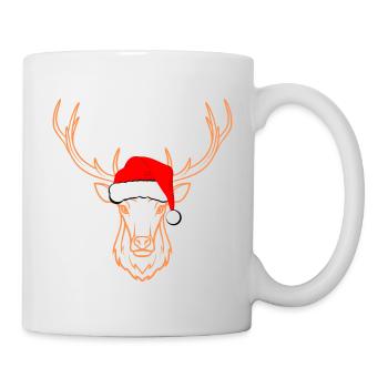 Oh Deer Hirsch lustiges Weihnachtsgeschenk, Hirsch - Tasse - Weiß - Rechts