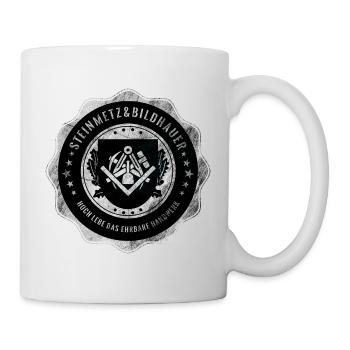 Tailleur de pierre, sculpteur, artisanat, armoiries de guilde - Mug blanc - blanc - Droite