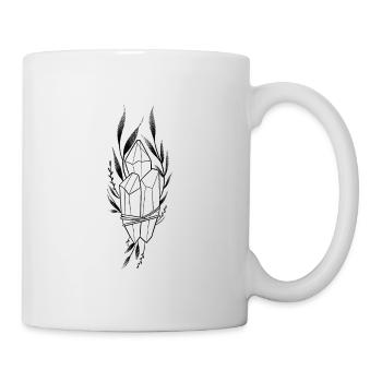 Cristal floral dotwork - Mug blanc - blanc - Droite