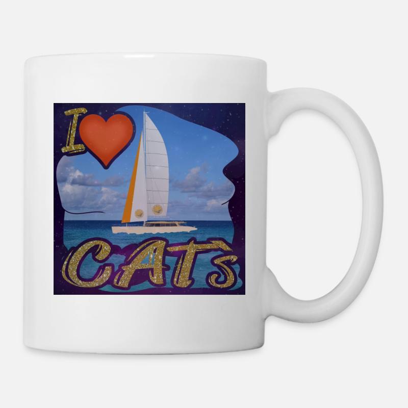 I Love CAT’s - Catamaran - Univers - Mug blanc - blanc