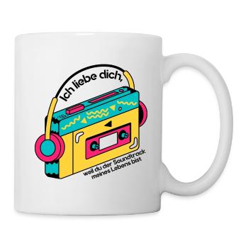 Du bist der Soundtrack meines Lebens - Meine Liebe - Tasse - Weiß - Rechts