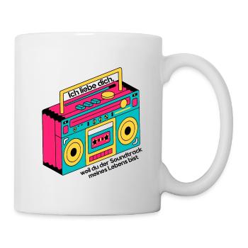 Du bist der Sound meines Lebens - ich liebe dich - Tasse - Weiß - Rechts
