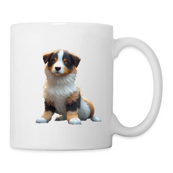Australian Shepherd Dog - Aussie Dog - Kop/krus - hvid - Højre