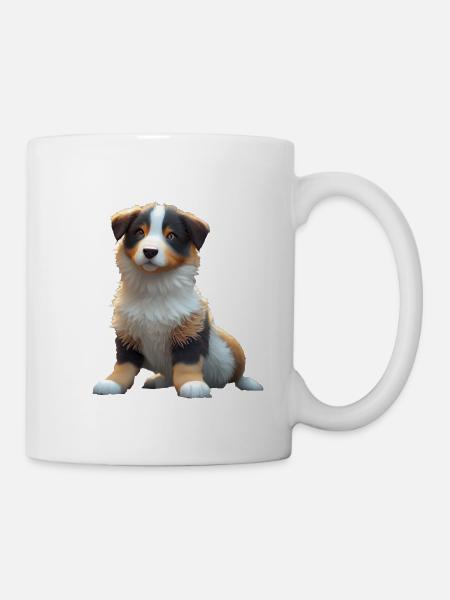 Australian Shepherd Hund - Aussie Hund - Tasse - Weiß