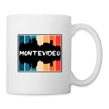 Montevideo Uruguay Skyline Silhouette Reisen Souve - Tasse - Weiß - Rechts