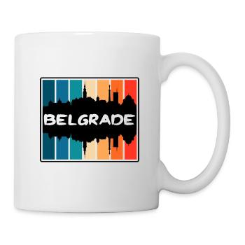 Belgrade Serbie Skyline Silhouette Souvenir de voyage - Mug blanc - blanc - Droite