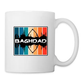 Baghdad Iraq Skyline Silhouette Travel Souvenir - Mug - white - Right