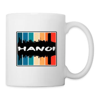 Hanoi Vietnam Skyline Silhouette Reise Souvenir - Tasse - Weiß - Rechts