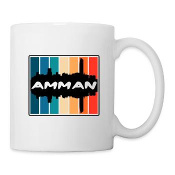 Amman Jordan Skyline Silhouette Souvenir de voyage - Mug blanc - blanc - Droite