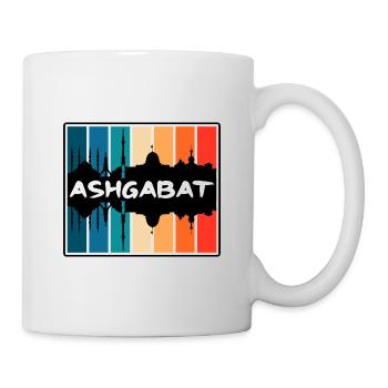 Aschgabat Turkmenistan Skyline Silhouette Reisen So - Tasse - Weiß - Rechts