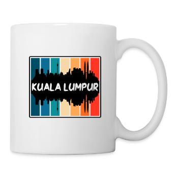 Kuala Lumpur Malaysia Skyline Silhouette Travel So - Mug - white - Right