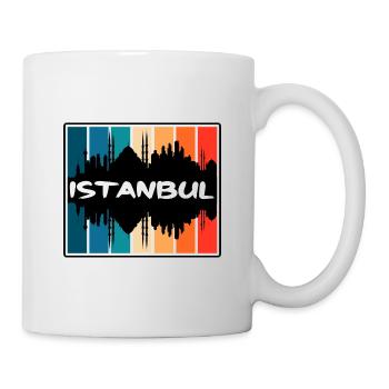 Istanbul Turkey Skyline Silhouette Travel Souvenir - Mug - white - Right