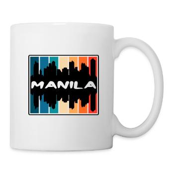 Manila Philippinen Skyline Silhouette Reisen Souve - Tasse - Weiß - Rechts