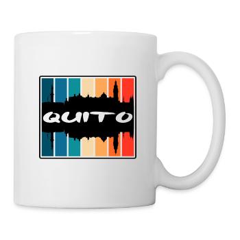 Quito Equador Skyline Silhouette Reisesouvenir - Tasse - Weiß - Rechts