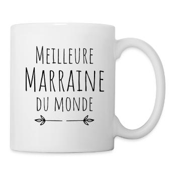 Meilleure marraine du monde-cadeau Noël - Mug blanc - blanc - Droite