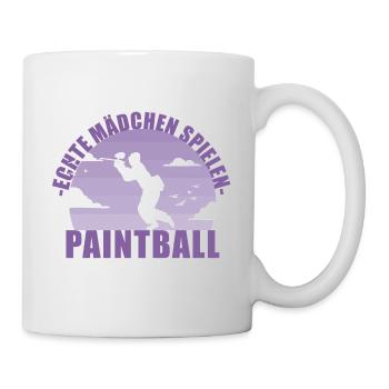 Paintball Paintballerin Gotcha Mädchen Geschenk - Tasse - Weiß - Rechts