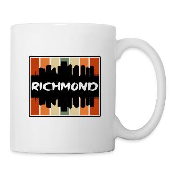 Richmond Virginia USA Skyline Silhouette Reisen So - Tasse - Weiß - Rechts
