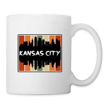 Kansas City Missouri USA Skyline Silhouette Reisen - Tasse - Weiß - Rechts