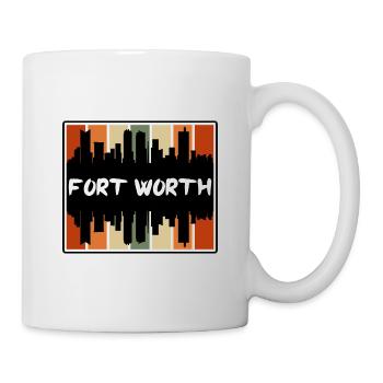 Fort Worth Texas Usa Skyline Silhouette Travel Sou - Mug - white - Right