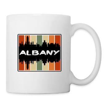 Albany New York USA Skyline Silhouette Reisen Souv - Tasse - Weiß - Rechts