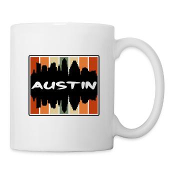 Austin Texas États-Unis Skyline Silhouette Voyage Souveni - Mug blanc - blanc - Droite