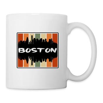 Boston Massachusetts Usa Skyline Silhouette Travel - Mug - white - Right